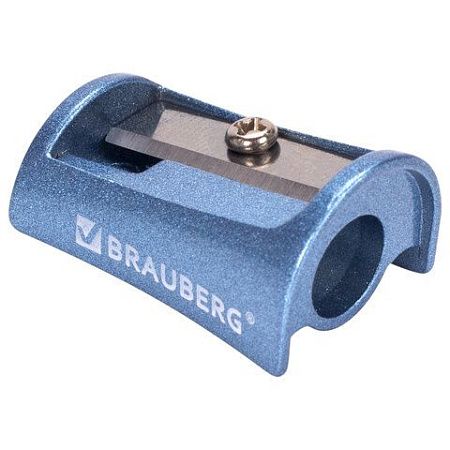 Точилка BRAUBERG "Arc", цинковая, корпус ассорти, 228455 