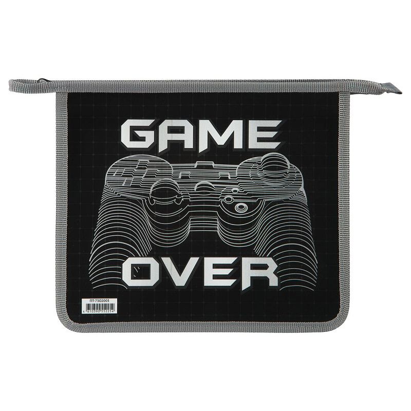 Папка для тетрадей 2 отделения, ArtSpace "Game Over", А5, пластик, на молнии 