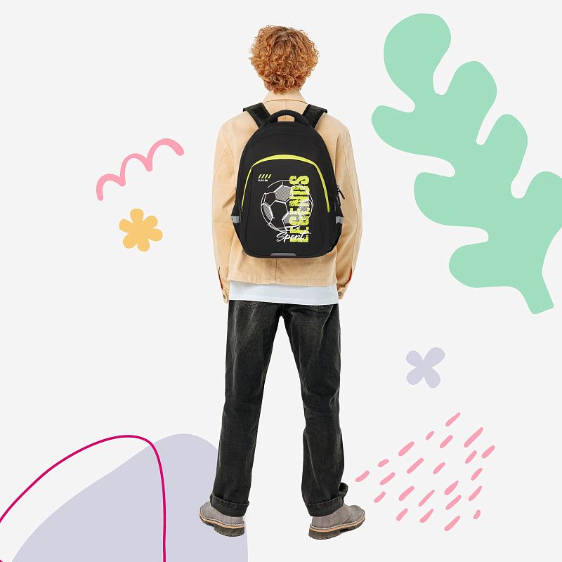 Рюкзак Berlingo Comfort "Go" 38*27*18см, 3 отделения, 2 кармана, эргономичная спинка 