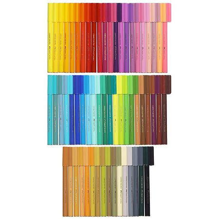 Фломастеры Faber-Castell "Connector", 60цв., смываемые, соединяемые колпачки, пластик. уп., европодвес