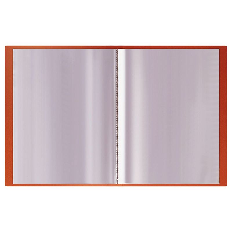 Папка с 30 вкладышами СТАММ "Сияние" А4, 17мм, 700мкм, пластик, оранжевый 