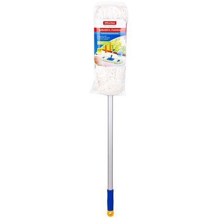 Швабра-рамка OfficeClean Professional, алюм. ручка 75-130см, насадка МОП хлопок (карманы) 40см