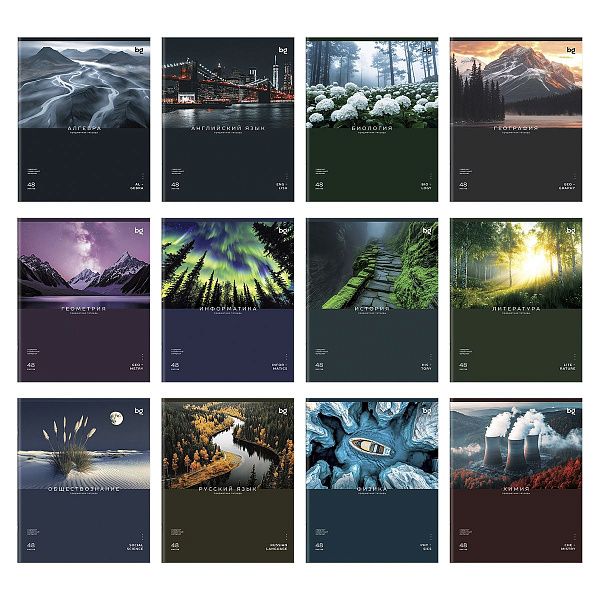 Комплект (12 шт.) предметных тетрадей 48л. BG "Окружающий мир", глянцевая ламинация