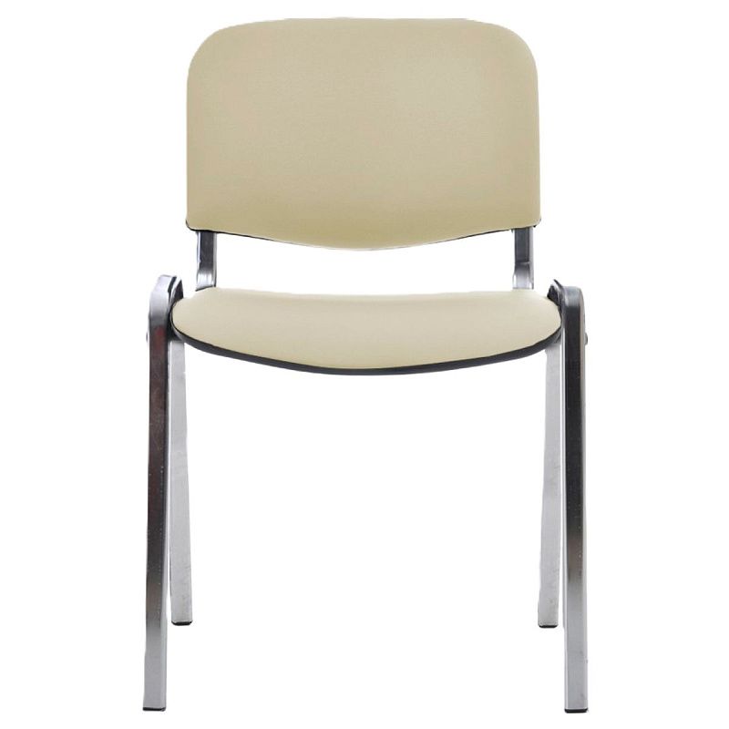 Стул Фабрикант "Изо" DO, №122 (кремовый), CH, каркас металл хром, обивка экокожа кремовый
