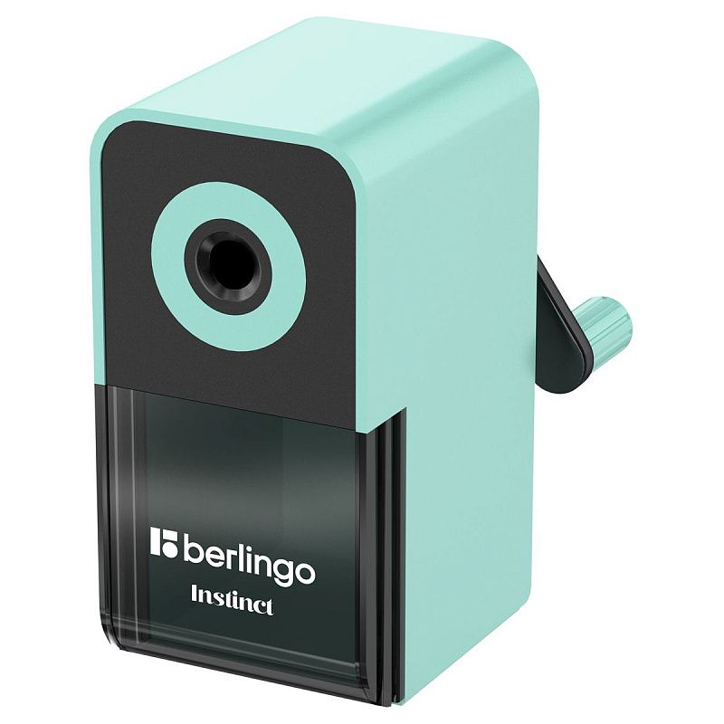 Точилка механическая Berlingo "Instinct", цвета в асс., пласт. корпус, инд. упаковка 