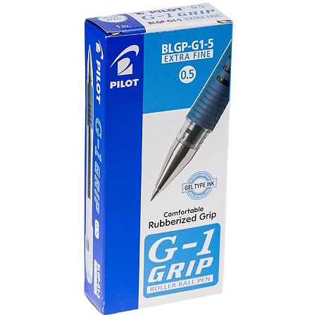 Ручка гелевая Pilot "G-1 Grip" синяя, 0,5мм, грип 