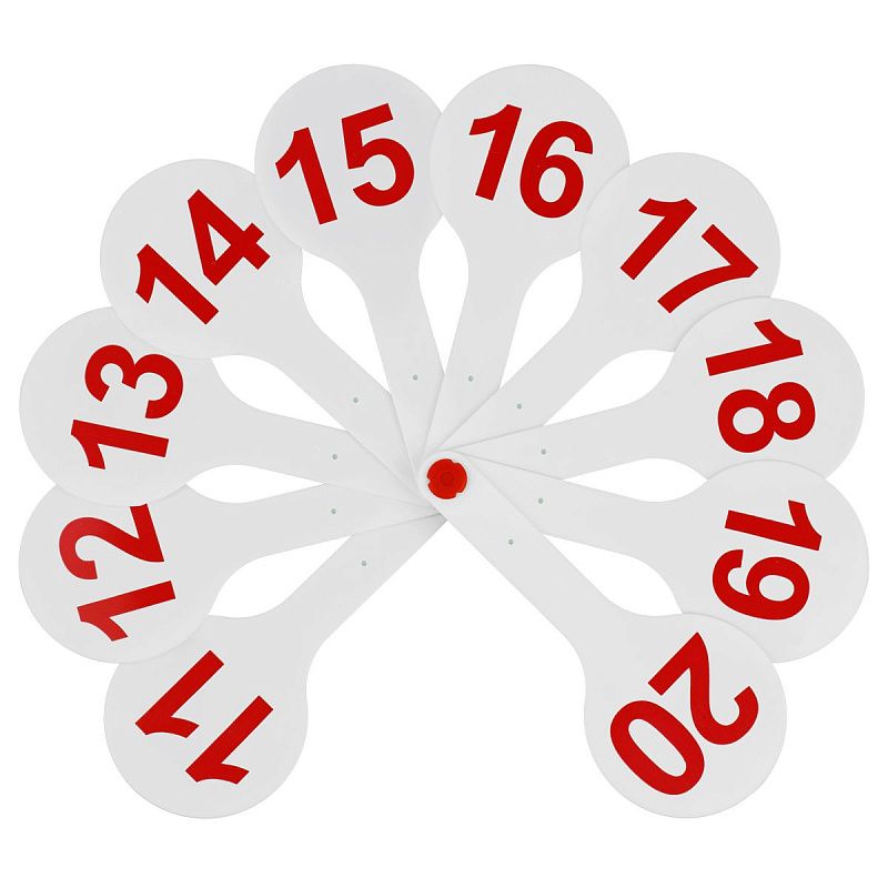 Веер-касса цифр от 1 до 20 прямой и обратный счет, СТАММ 