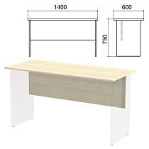 Столешница, царга стола письменного "Канц" 1400х600х750 мм, цвет дуб молочный, СК21.15.1
