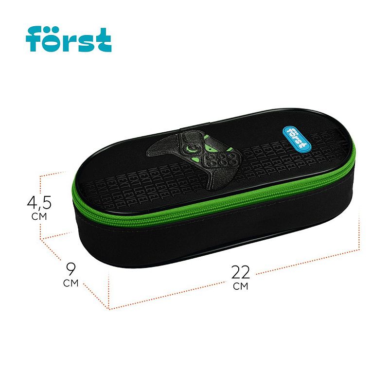 Пенал корпусный 1 отделение, 220*90*45 Först "Play the game", полиэстер 