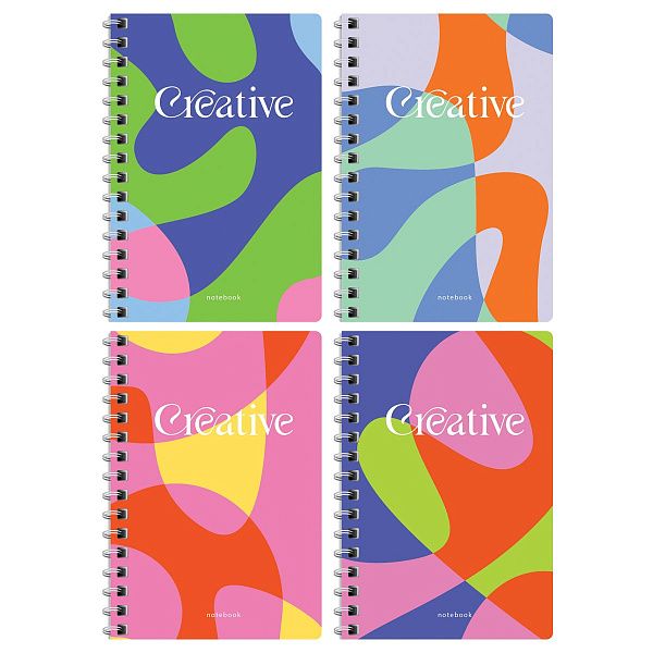 Записная книжка А6 80л. на гребне BG "Mono. Creative"