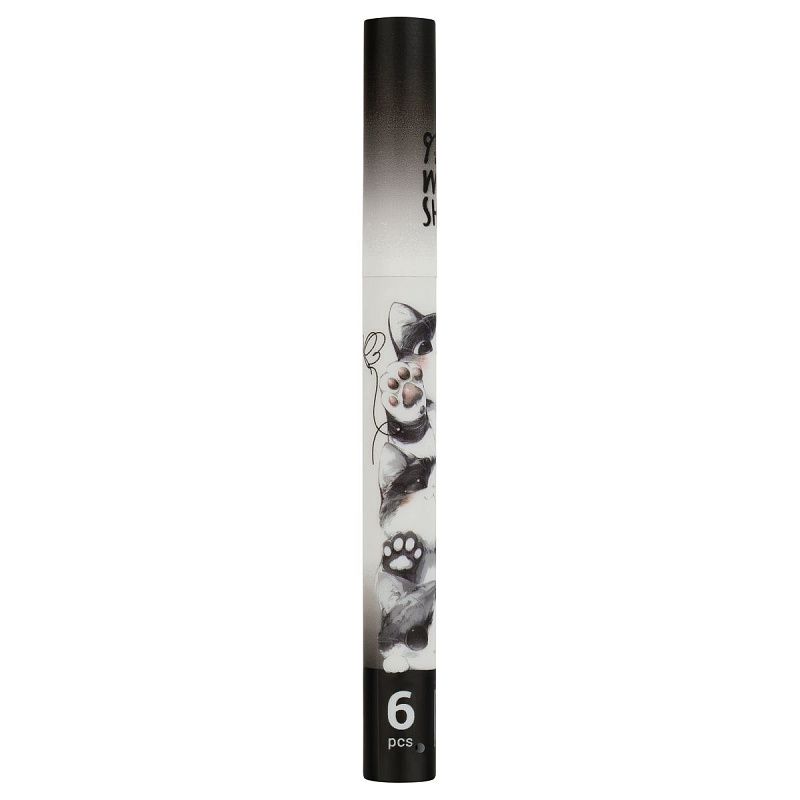 Грифели для механических карандашей MESHU, 6шт., 2,0мм, HB 