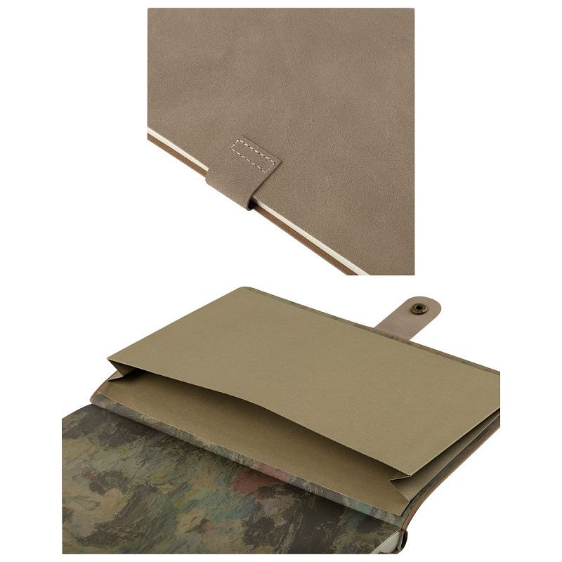 Записная книжка А5 80 л., ЛАЙТ, кожзам, Greenwich Line "Outline. Venice", с замком, тиснение фольгой, внутренний карман, блок в точку