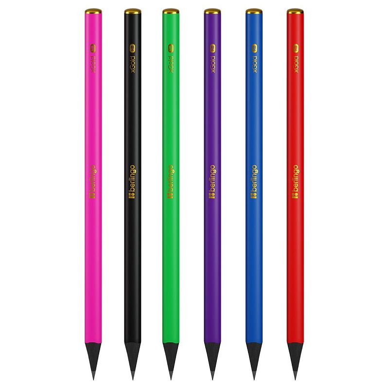 УЦЕНКА - Карандаш ч/г Berlingo "xGold" HB, черное дерево, трехгранный, заточен., ассорти (осн 338532)