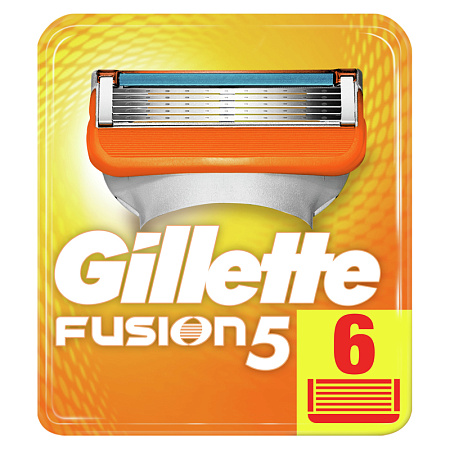 Кассеты для бритья сменные Gillette "Fusion", 6шт. (ПОД ЗАКАЗ) 