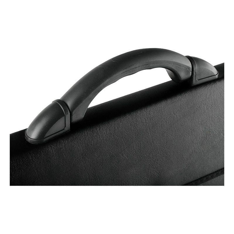 Портфель OfficeSpace "Siena", кожзам, черный, 2 отделения, метал. замок 