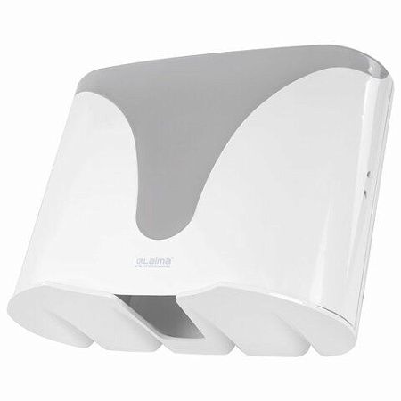 Диспенсер для полотенец EXTRA LAIMA PROFESSIONAL, (Система H2), Z-сложения, белый, ABS-пластик, 609472, 303368 