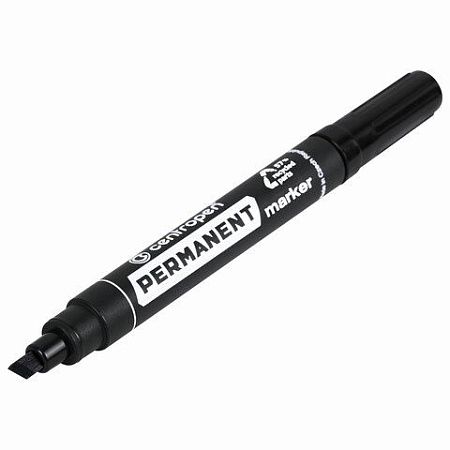 Маркер перманентный CENTROPEN 8576, ЧЕРНЫЙ, скошенный наконечник, 1-4,6 мм, 5 8576 0112 