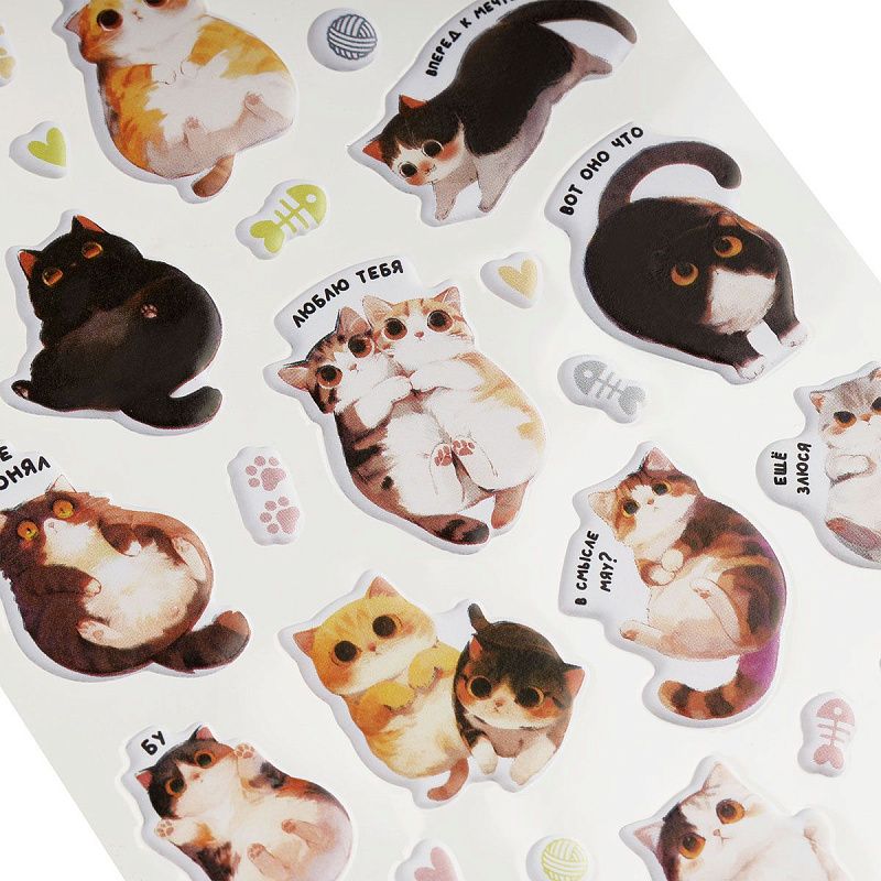 Наклейки объемные MESHU "Sweet pie", 10*23см, инд. уп., европодвес