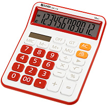 Калькулятор настольный Eleven CDC-110-WH/RD, 12 разрядов, двойное питание, 125*160*28мм, красно-белый