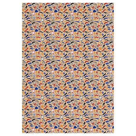 Упаковочная бумага крафт 70*100см, MESHU "Super Man", 70 г/м2, ассорти, 4 дизайна