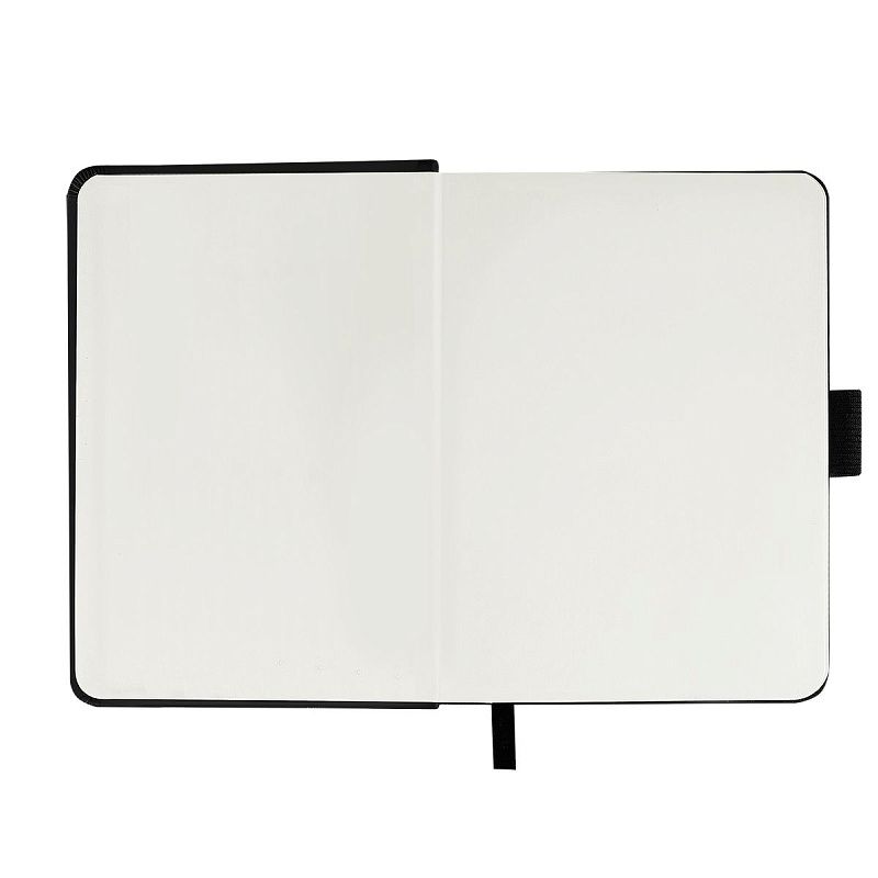 Скетчбук 100л., А6 Гамма "Студия", черный, твердая обложка, на резинке, слоновая кость, 110г/м2