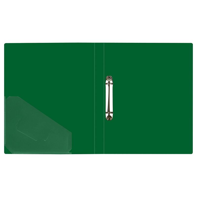 Папка на 2 кольцах СТАММ "Стандарт" А4, 40мм, 700мкм, пластик, зеленая 