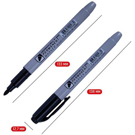 Маркер перманентный Crown "Multi Marker Slim" черный, пулевидный, 2мм 
