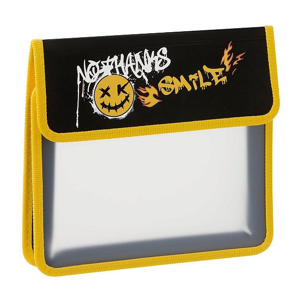 Папка для тетрадей 1 отделение, ArtSpace "Fire smile", А5, пластик, на липучке