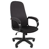 Кресло руководителя Helmi HL-E79 "Elegant", PL, ткань TW черная/серая, механизм качания