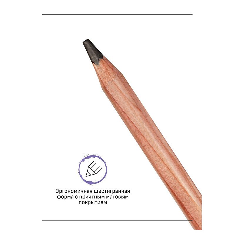 Набор карандашей ч/г Гамма 12шт., 10B-2H, картон. упаковка, европодвес 