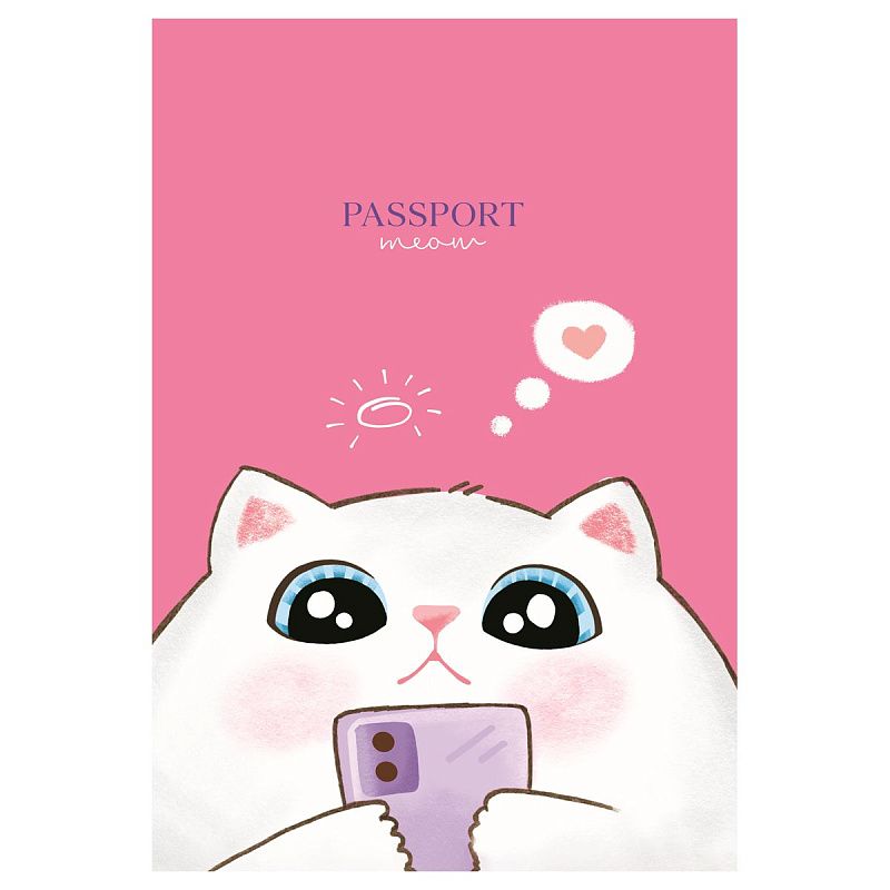 Обложка для паспорта MESHU "Meow", ПВХ, 2 кармана 