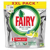 Капсулы для посудомоечной машины Fairy "Platinum. All in 1. Лимон", 70шт. 
