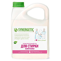 Гель для стирки Synergetic, для белого белья, канистра, 2,75л 