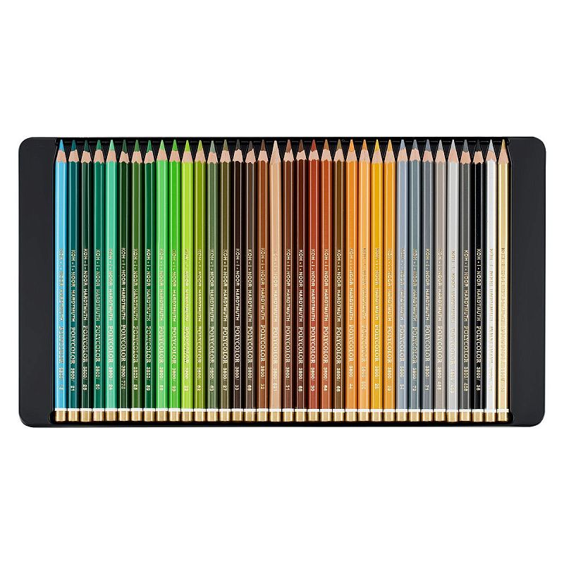 Карандаши цветные художественные Koh-I-Noor "Polycolor", 72цв., заточен., метал. пенал