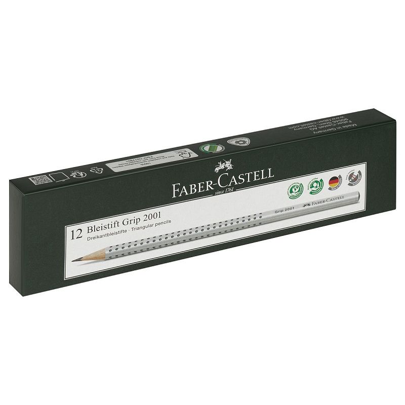 Карандаш ч/г Faber-Castell "Grip 2001" HB, трехгранный, заточен. 