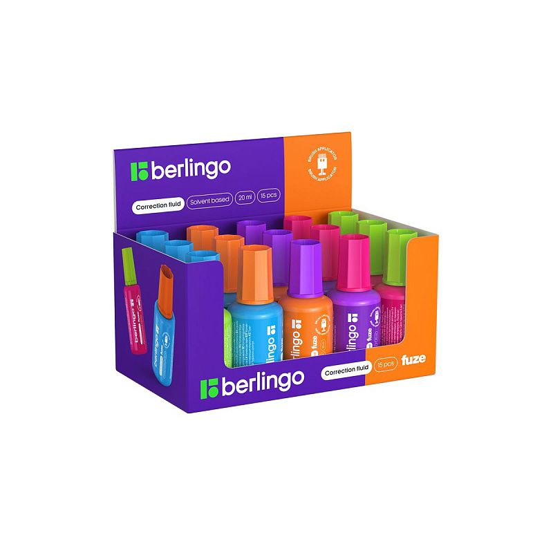 Корректирующая жидкость Berlingo "Fuze", 20мл
