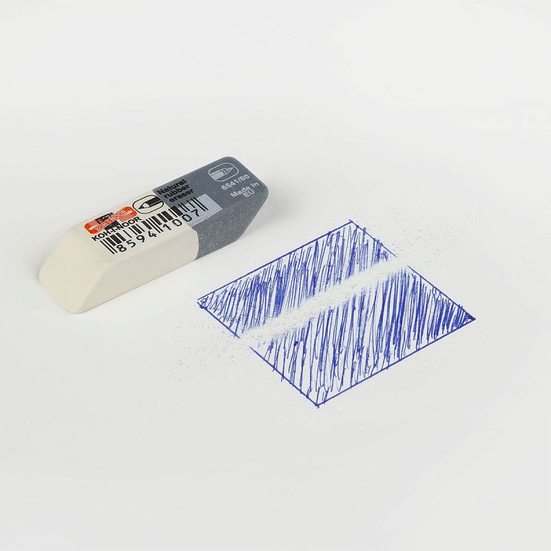 Ластик Koh-I-Noor "Sanpearl" 80, скошенный, комбинированный, натуральный каучук, 41*14*8мм 