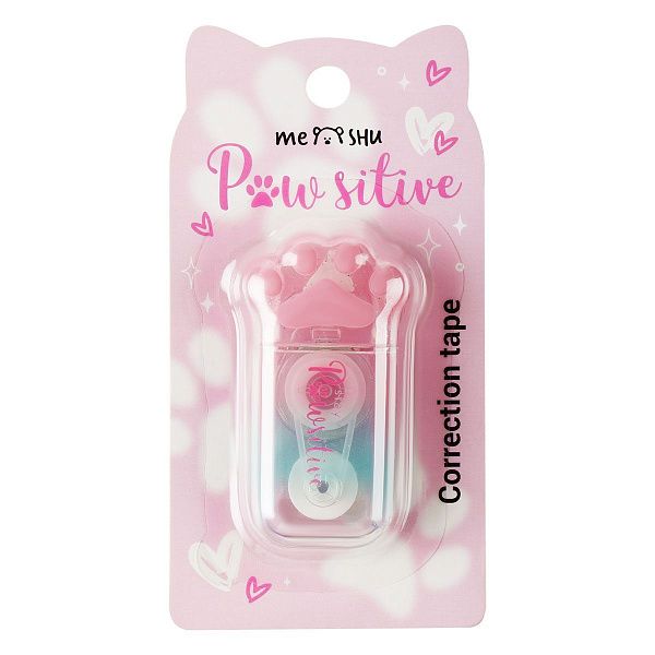 Корректирующая лента MESHU "Sweet Paw", 5мм*6м, блистер, европодвес, ассорти
