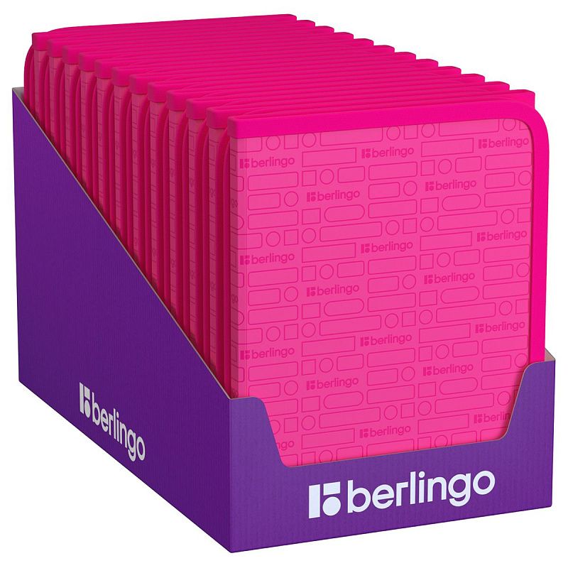 Папка на молнии Berlingo "Your Way" А5+, 600мкм, розовый неон 