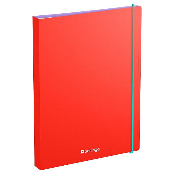 Папка с 60 вкладышами Berlingo "Raze" А4, 30мм, 600мкм, с внутр. карманом, красная, софт-тач