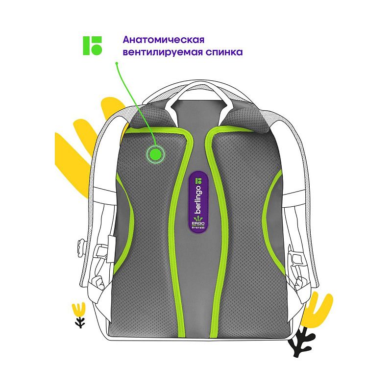 Рюкзак Berlingo Modern "Reality" 38*30*18см, 3 отделения, 2 кармана, эргономичная спинка 