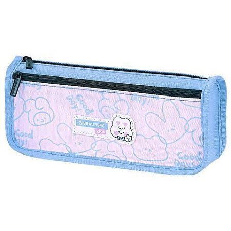 Пенал мягкий BRAUBERG KIDS, 2 отделения, полиэстер, Bunny, 22x10x6 см, 273552