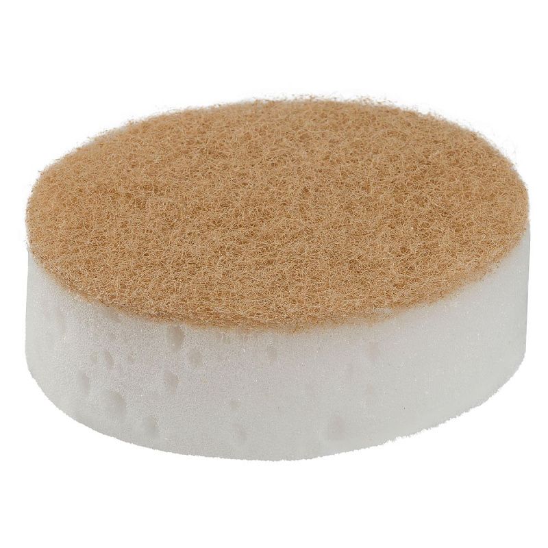 Губки для посуды OfficeClean "Премиум", овал, крупнопористый поролон с абразивным слоем, белые, 9,5*7*3,2см, 6шт