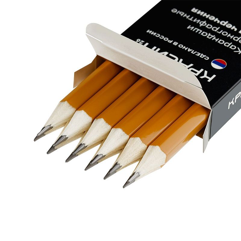 Карандаш ч/г Красин для черчения ТМ (НВ), шестигр., заточен. 