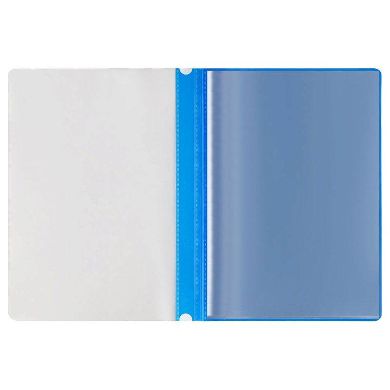 Папка-скоросшиватель с 10 вкладышами СТАММ с перфорацией, А4, 160мкм, пластик, синяя 