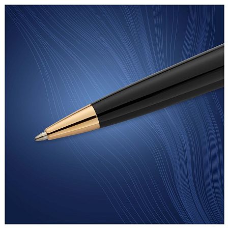 Ручка шариковая Waterman "Expert Black Lacquer GT" синяя, 1,0мм, подарочная упаковка 
