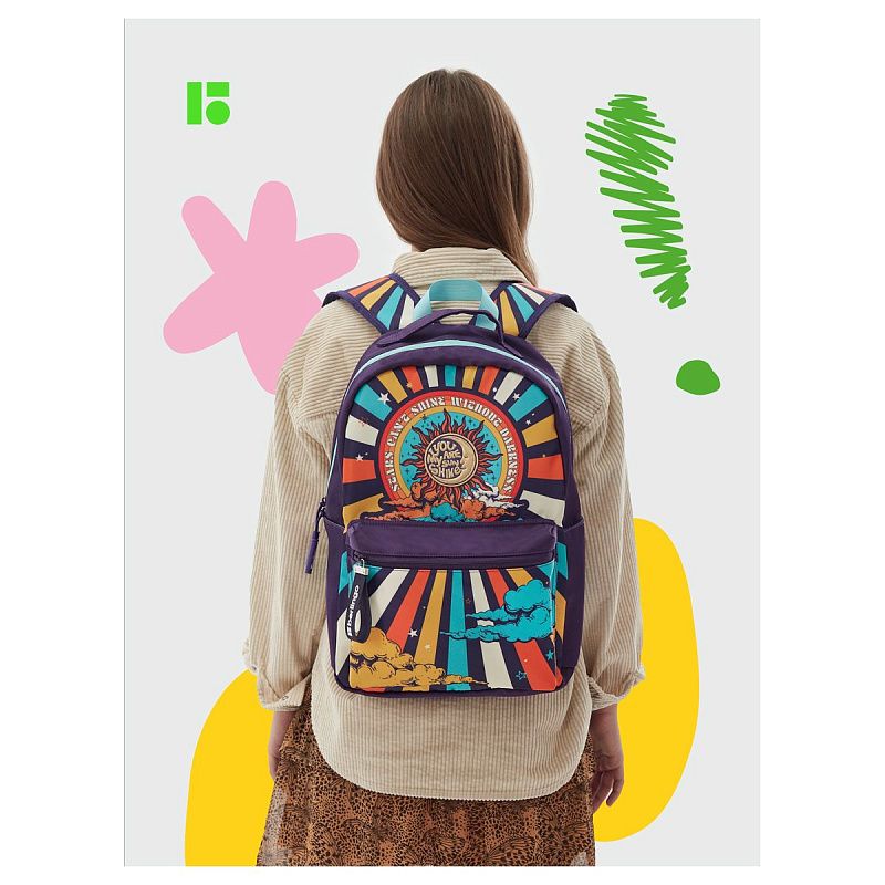 Рюкзак Berlingo "Groovy" 41*28*16см, 1 отделение, 3 кармана, уплотненная спинка 