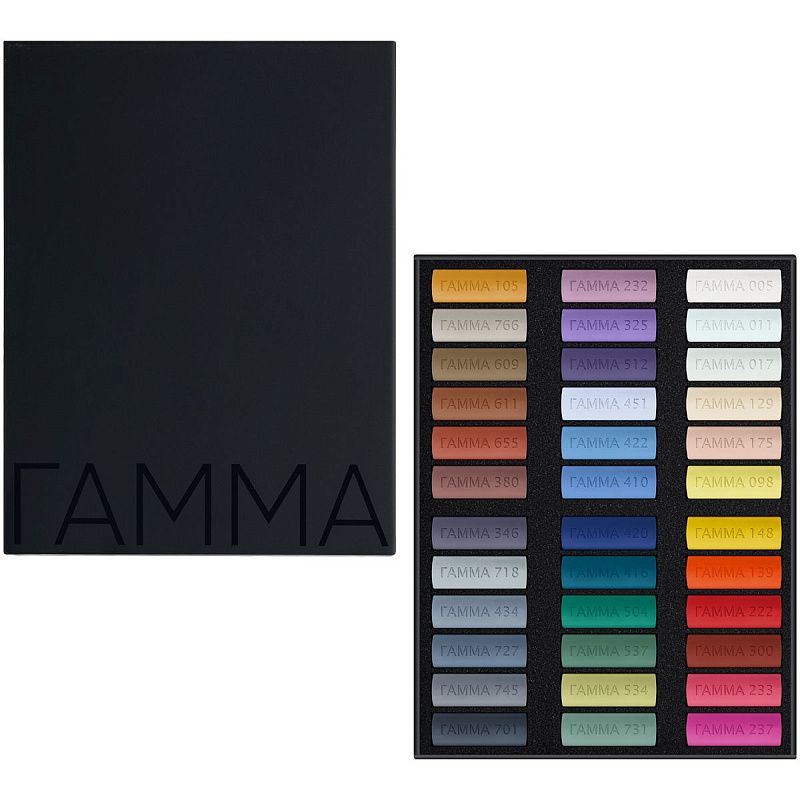 Пастель художественная Гамма, 36 цветов, картон. упак.