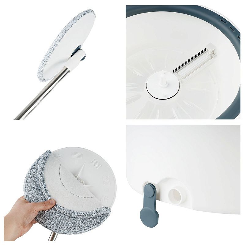 Набор для уборки OfficeClean Professional, с двумя отсеками для воды, объем 7 литров, 3 насадки в комплекте