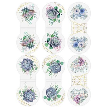 Закладки для книг МАГНИТНЫЕ, "FLOWERS", набор 6 шт., 32х28 мм, BRAUBERG, 113168 